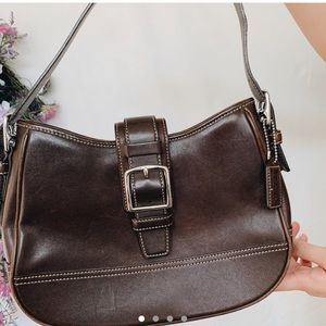 Authentic Coach Y2K leather shoulder bag